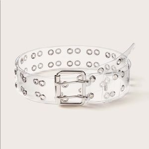 Clear studded belt